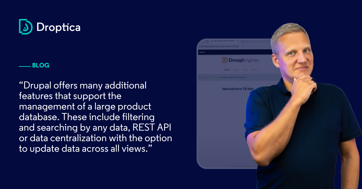 Steps to manage product data on a Drupal website Droptica